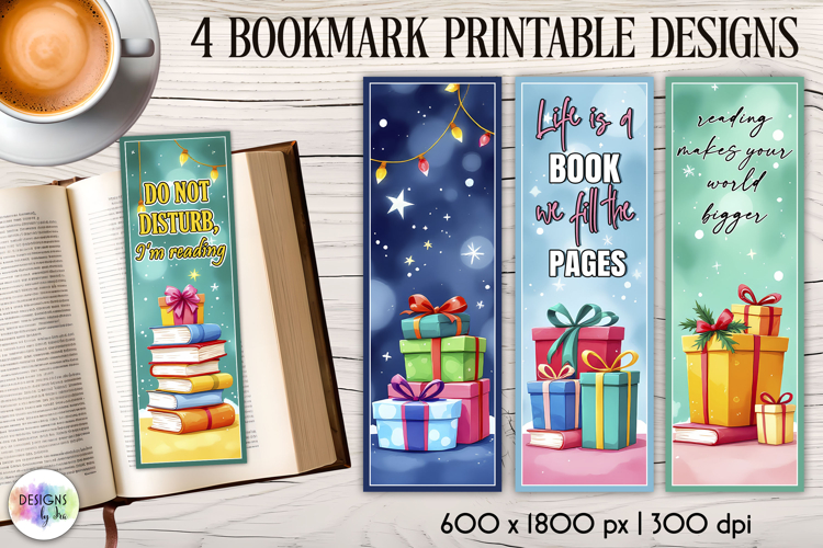 Christmas Bookmark Printables, Book Lover Quotes Bookmarks