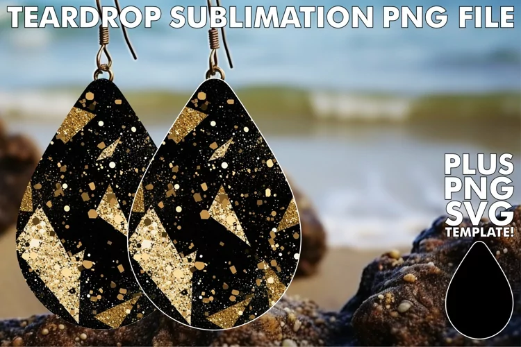 Shimmering Beauty: Teardrop Glitter and Gold Collection