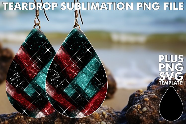 Sublimation Charms: Glitter Teardrop Beauty