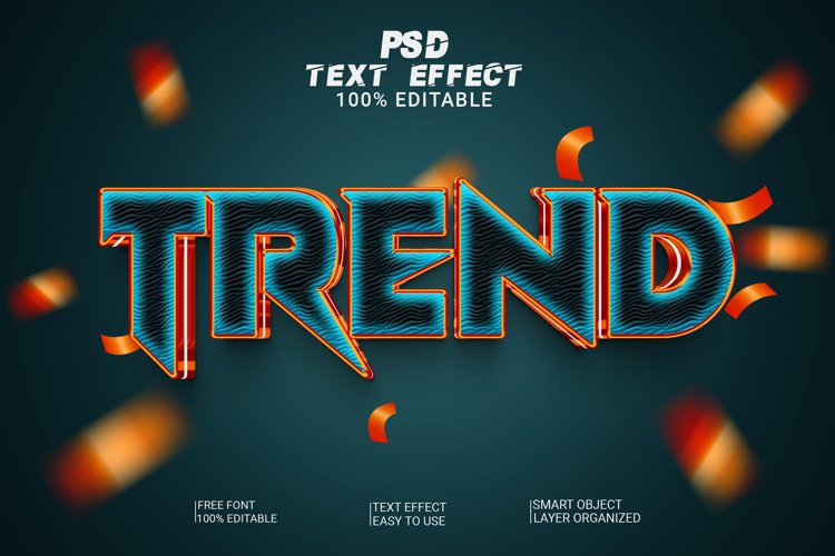 psd Trend 3d text style