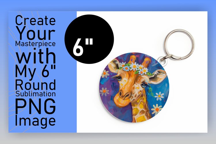 Sweet Spring Giraffe Round Design Crafting