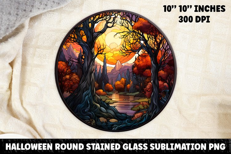 Halloween Stained Glass Sublimation PNG | Skull | Ghost