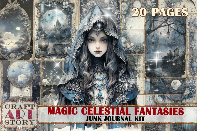 Magic celestial Fairy fantasy Junk Journal Pages,fairies