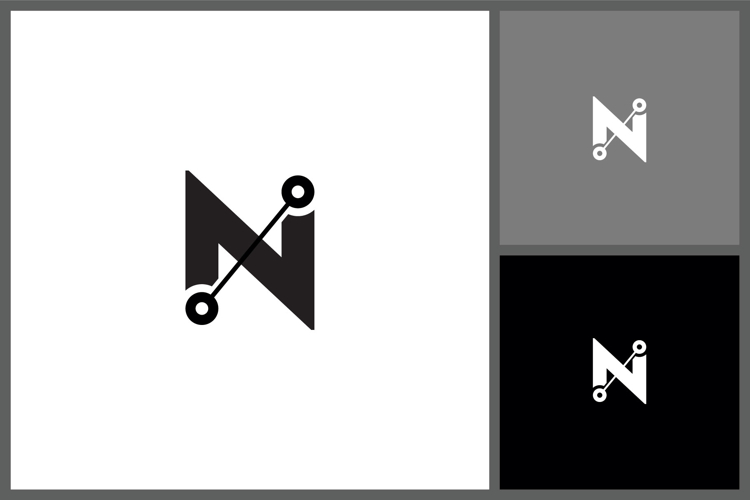 Modern Letter N Logo Icon for Tech and Business Brand