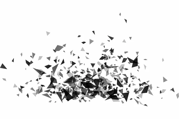 Abstract shatter burst broken shattered debris