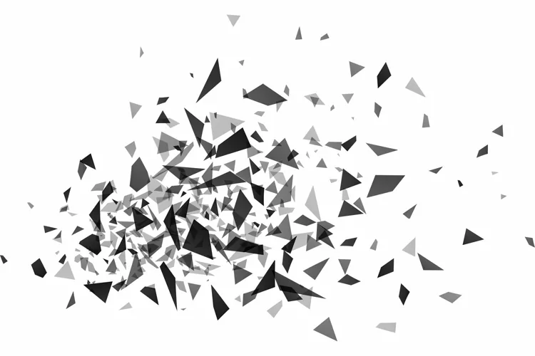Abstract shatter burst broken shattered debris