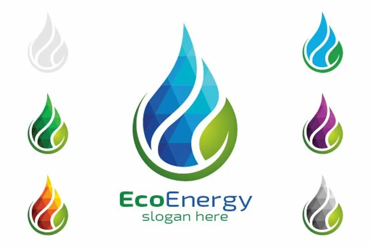 Eco Water Drop Logo, Energies logo