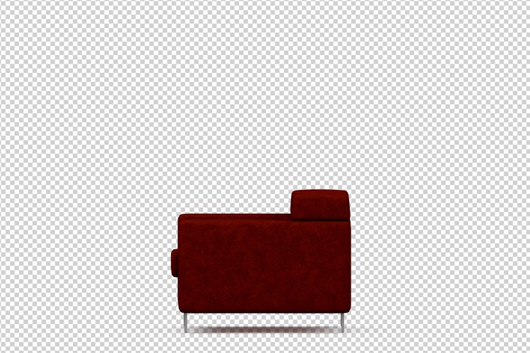 Isometric Arm Chair 3D isolated render example image 1