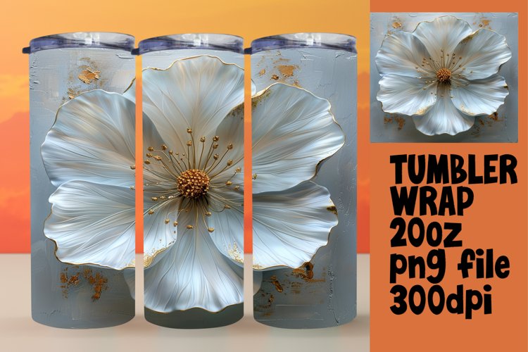 Floral Radiance: Sublimation Tumbler Design