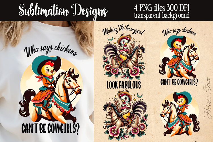 Funny quotes retro chicken on horse t shirt saying designs