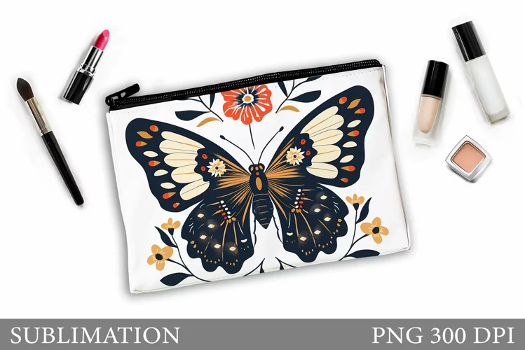 Butterfly Makeup Bag. Butterflly Makeup Pouch Sublimation