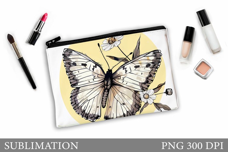Butterfly Makeup Bag Design. Butterflly Sublimation example image 1