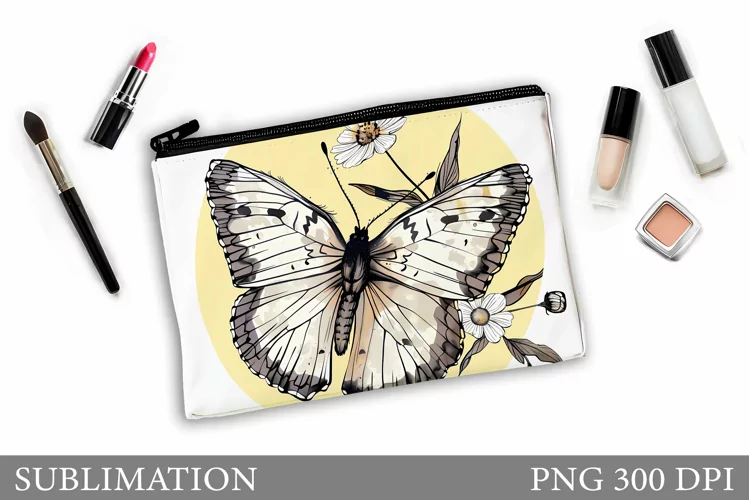 Butterfly Makeup Bag Design. Butterflly Sublimation