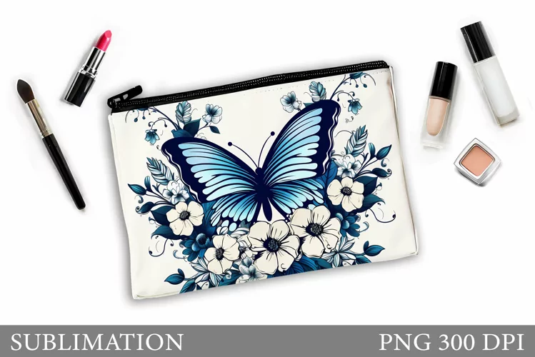 Butterfly Makeup Bag. Butterflly Sublimation