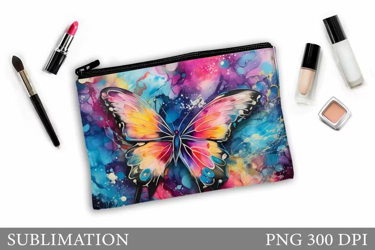 Butterfly Makeup Bag. Butterflly Sublimation