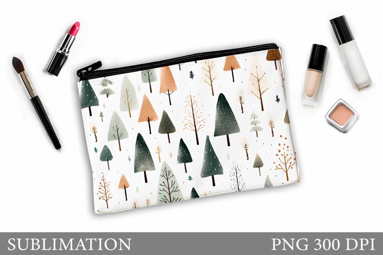 Christmas Tree Makeup Bag. Christmas Makeup Bag Design example image 1