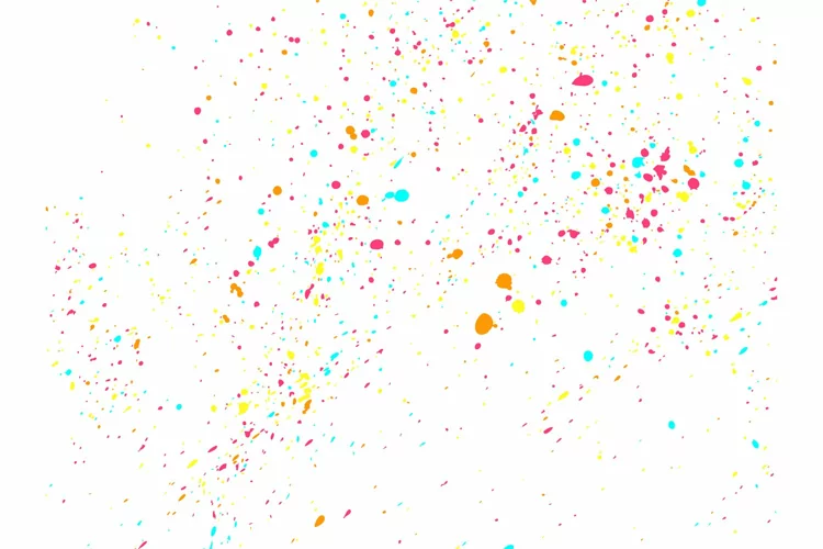 Color paint splatter background. Paint bright splashes