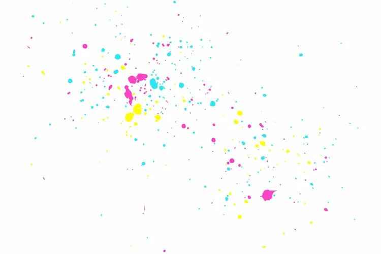 Color paint splatter background. Paint bright splashes