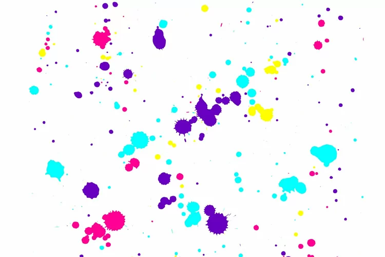 Color paint splatter background. Paint bright splashes