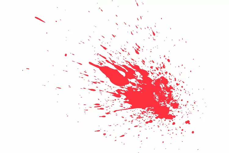 Color paint splatter. Spray paint blot element