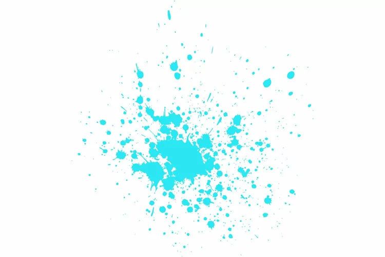 Color paint splatter. Spray paint blot element
