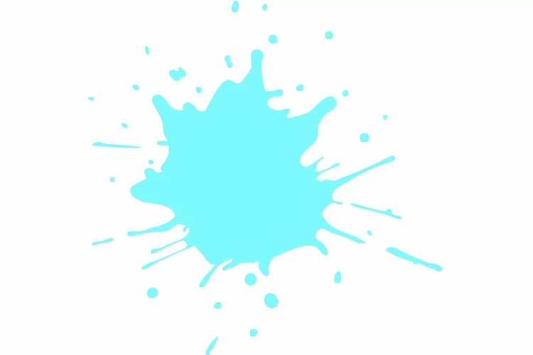 Color paint splatter. Spray paint blot element