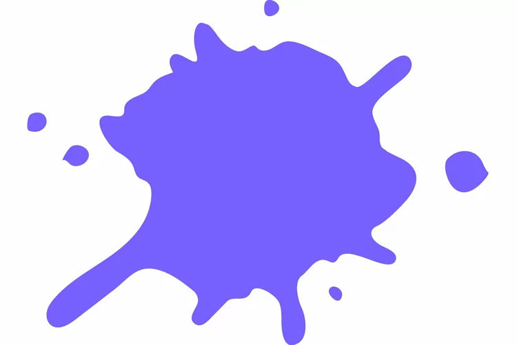 Color paint splatter. Spray paint blot element