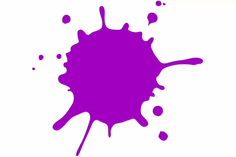 Color paint splatter. Spray paint blot element