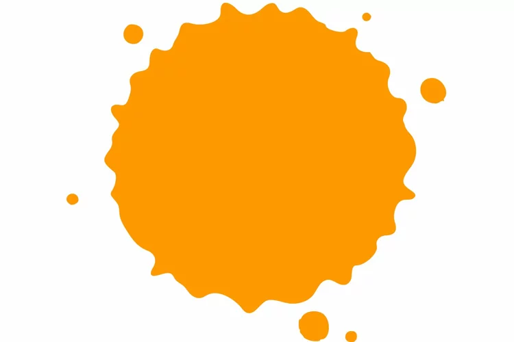 Color paint splatter. Spray paint blot element