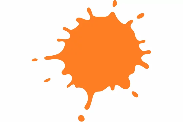 Color paint splatter. Spray paint blot element