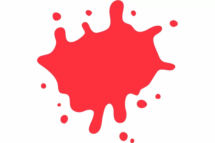 Color paint splatter. Spray paint blot element