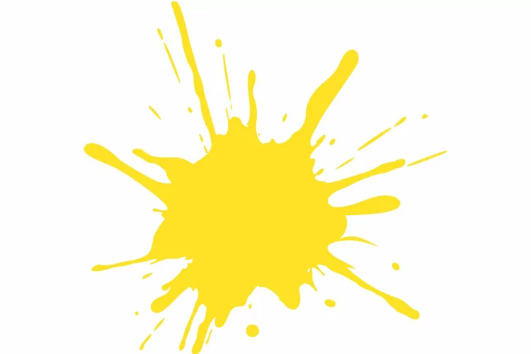 Color paint splatter. Spray paint blot element