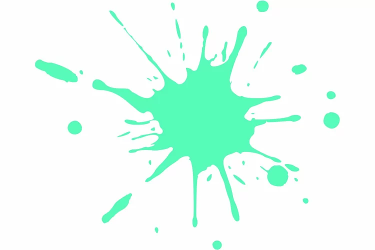 Color paint splatter. Spray paint blot element
