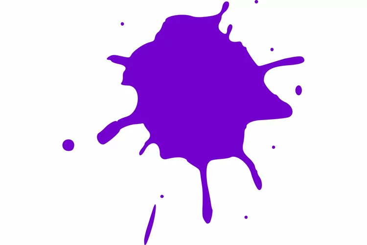 Color paint splatter. Spray paint blot element