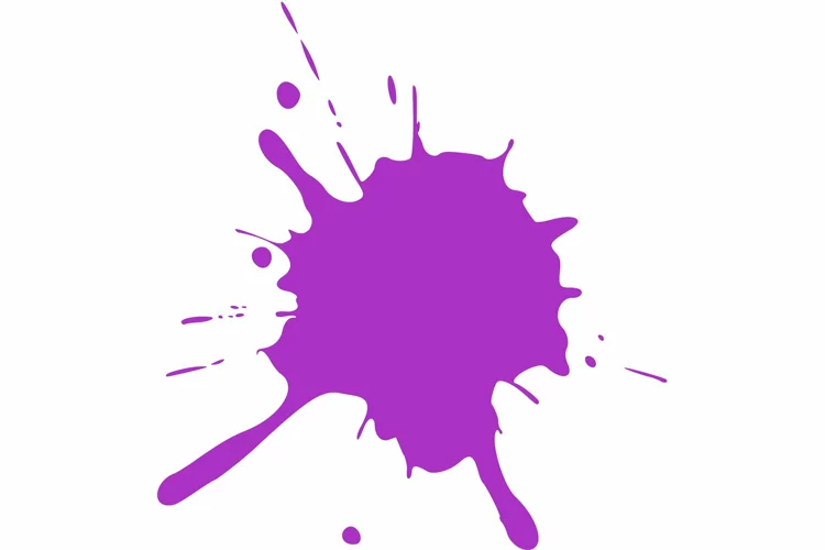 Color paint splatter. Spray paint blot element