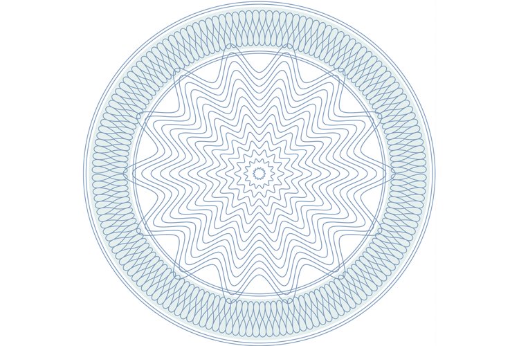 Guilloche Money Watermark For Passport Or Cheque 3409245 