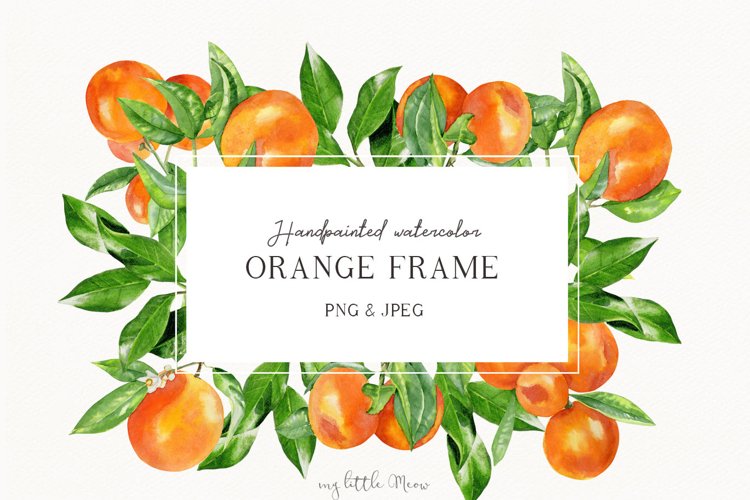 Orange wedding invitation frame clipart #w140
