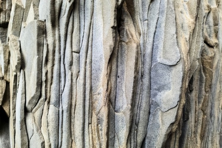Volcanic basalt stone formations found on Iceland