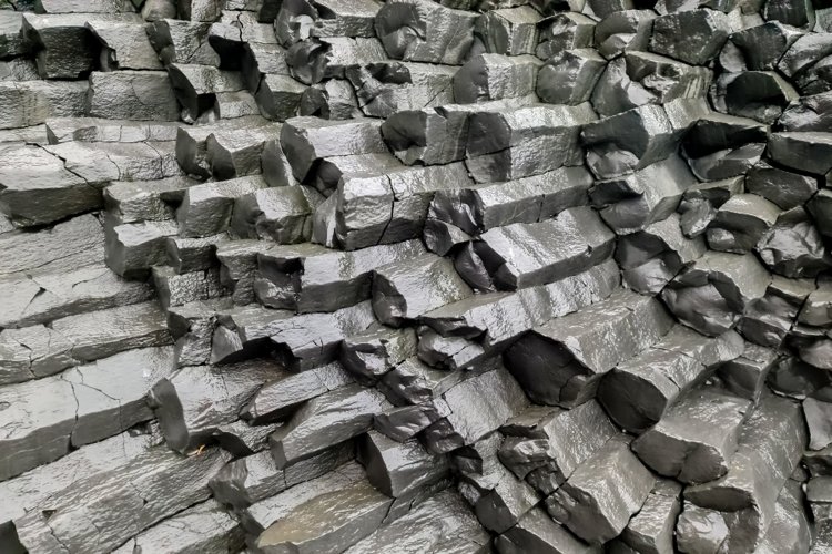 Volcanic basalt stone formations found on Iceland example image 1