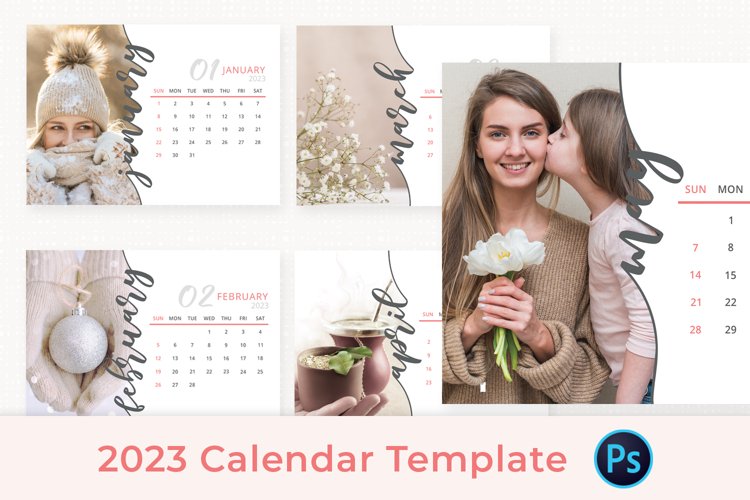 2023 Calendar Template, Desk Calendar