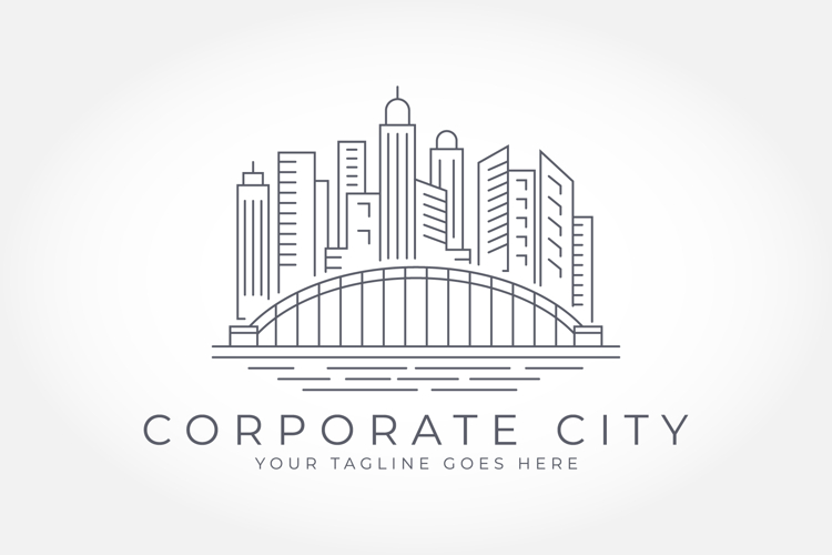 Corporate City building logo design. residential apartment