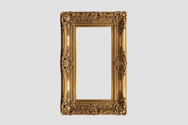 Old picture frame PNG