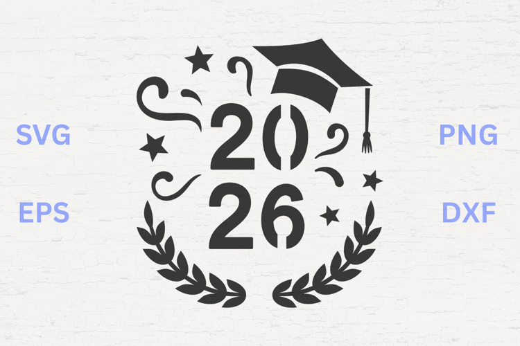 2026 Graduation laurel SVG example image 1
