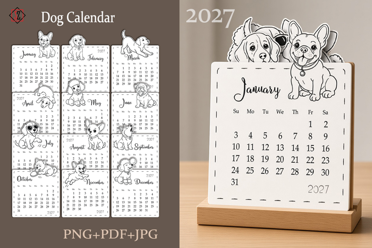 2027 Dogs Calendar