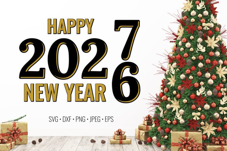 Happy New Year 2027 SVG. Christmas shirt design example image 1