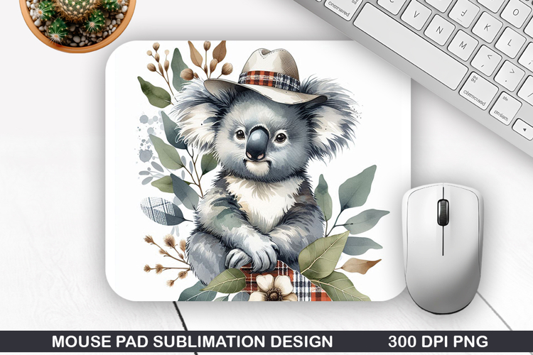 Koala Mouse Pad Sublimation, Animals Mouse Pad PNG Design
