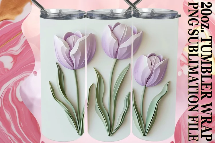 Blossom Paradise: Sublimation 20oz Tumbler