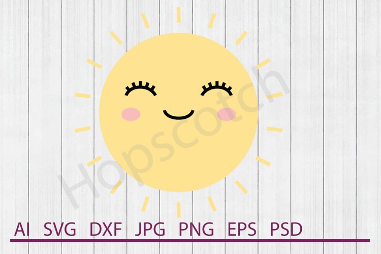 Sun SVG, DXF File, Cuttable File example image 1