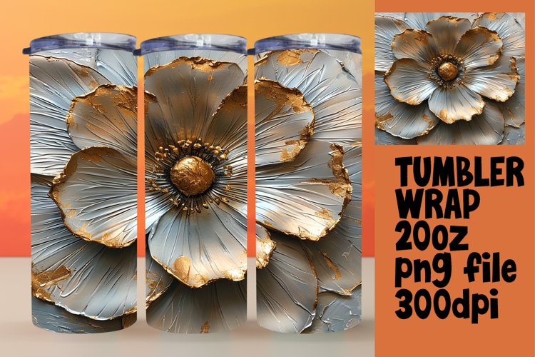 Blooming Beauty: Sublimated Tumbler Wrap example image 1