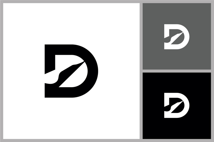 Letter D Speed Logo